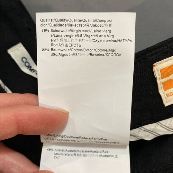 Hugo Boss Black Trousers Wool comfort fit style Pleated - Picture 14 of 16